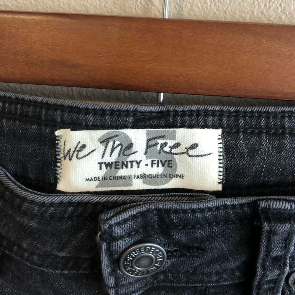 Free People Black Button Fly Flare Pants/Jeans - Picture 4 of 5